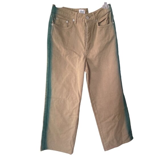 BDG Urban Outfitters Women's High & Wide Jeans Sz 26 Beige Green New - Picture 1 of 11